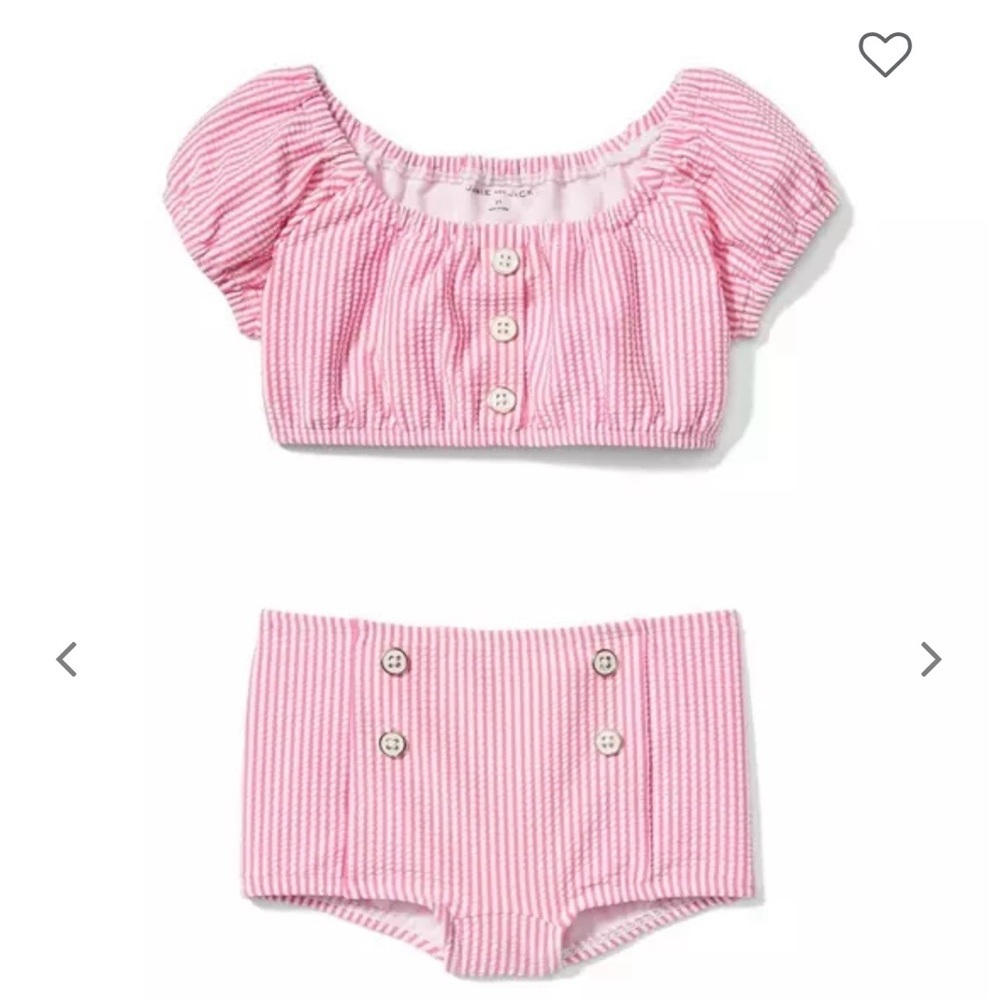 Janie and Jack Seersucker Striped Two Piece Swimsuit